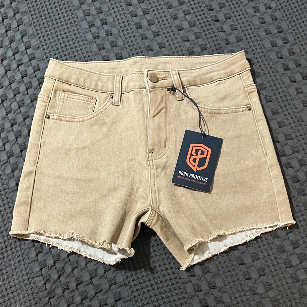 Born Primitive Women's Tan Jean Shorts